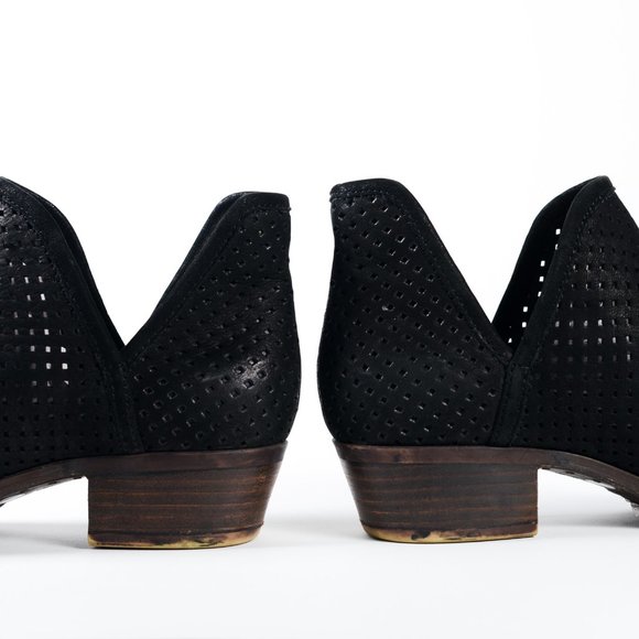 Lucky Brand Perforated Black Suede Booties - Picture 8 of 11